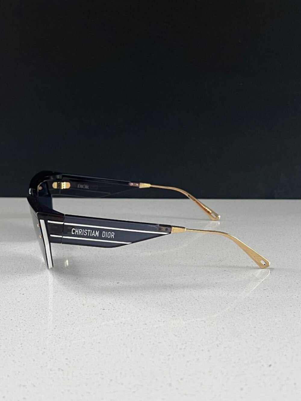 DIOR DiorClub M3U D-frame acetate and gold-tone sunglasses - Picture 6 of 11